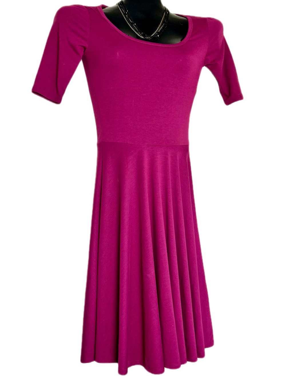 LuLaRoe Magenta Ribbed V-Neck Top